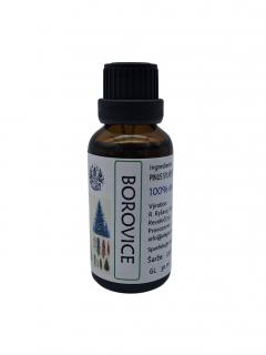 Borovicový esenciální olej Objem: 30 ml, Materiál obalu: Hnědé sklo, Uzávěr: Vykapávač