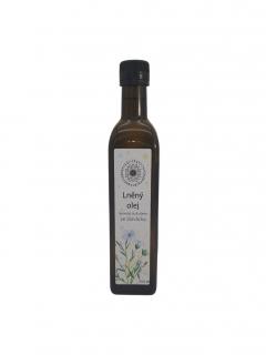 Lněný olej |57+OMEGA 3| sklo  |čirý nebo s lignany Objem: 500 ml, Materiál obalu: Zelené sklo, Uzávěr: Výlevka