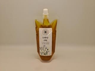Lněný olej bez vzduchu| 57 % omega3  AIRLESS Objem: 250 ml, Materiál obalu: Sáček, Uzávěr: Víčko