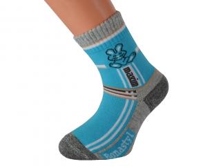 Dětské antibakteriální ponožky FELIX KUKS Barva: Tyrkysové, Velikost: EUR 22-25 (UK 5,5-8)