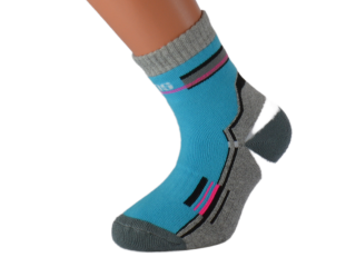 Dětské froté ponožky TREKID KUKS Barva: Tyrkysové, Velikost: EUR 22-25 (UK 5,5-8)