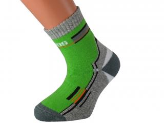 Dětské froté ponožky TREKID KUKS Barva: Zelené, Velikost: EUR 27-30 (UK 9-11,5)