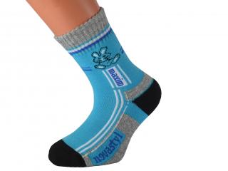 Dětské ponožky LEVIKID KUKS Barva: Tyrkysové, Velikost: EUR 22-25 (UK 5,5-8)