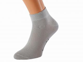 Kotníkové bavlněné ponožky OBI KUKS Barva: Světle šedé, Velikost: EUR 35-38 (UK 3-5)