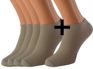 Kotníkové ponožky KRAOBI 5 párů KUKS Barva: Béžové, Velikost: EUR 35-38 (UK 3-5)