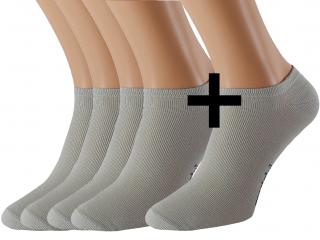 Kotníkové ponožky KRAOBI 5 párů KUKS Barva: Světle šedé, Velikost: EUR 35-38 (UK 3-5)
