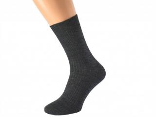 Zdravotní merino ponožky bez lemu LUKÁŠ KUKS Barva: Tmavě šedé, Velikost: EUR 41-42 (UK 7-8)