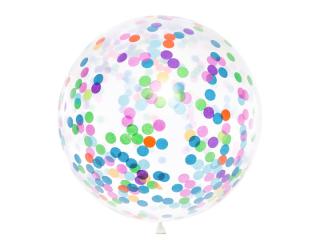 Balon jumbo transparentní s konfetkami