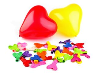 Balonek srdce mix barev 25 cm