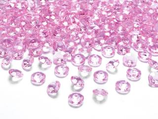 Konfetky diamantové světle růžové