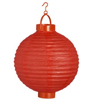 Lampion s LED diodou červený 20 cm