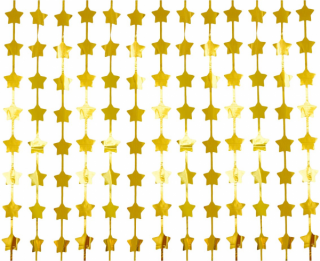 Party závěs zlatý hvězdy 1m x 2m
