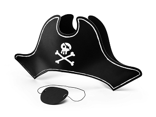 Pirátský klobouk s klapkou na oko