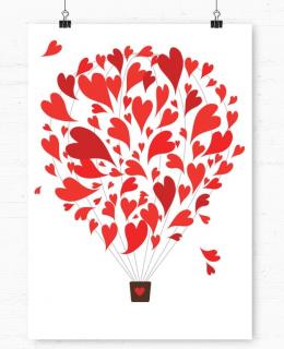 Svatební strom červený balón