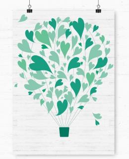 Svatební strom zelený balón