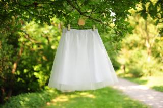 Tylová tutu sukně bílá UNI