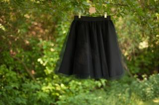 Tylová tutu sukně černá PLUS SIZE