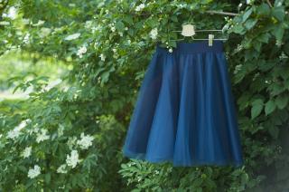 Tylová tutu sukně modrá UNI