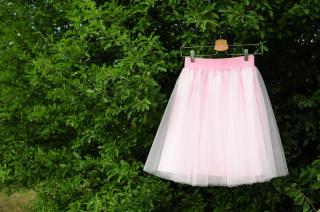 Tylová tutu sukně růžová PLUS SIZE