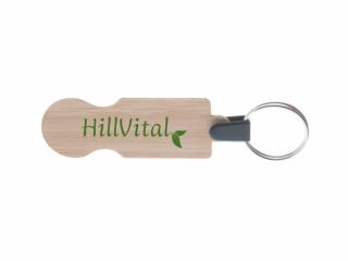 Přívěsek na klíče s žetonem z bambusu HillVital