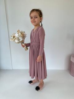 Detské šaty JULIETTE Starorůžové II VELIKOST: 3-5 let