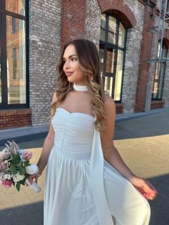Šaty BRIANNA MIDI bílé shine VELIKOST: XS/S
