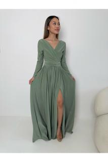 Šaty JULIETTE CLASSIC sage green VELIKOST: M/L