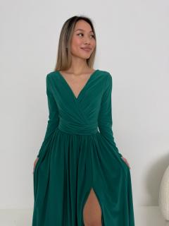 Šaty JULIETTE CLASSIC smaragdové VELIKOST: L/XL