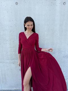 Šaty JULIETTE CLASSIC vínové VELIKOST: M/L