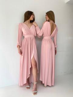 Šaty RACHEL - světle růžové shine VELIKOST: M/L