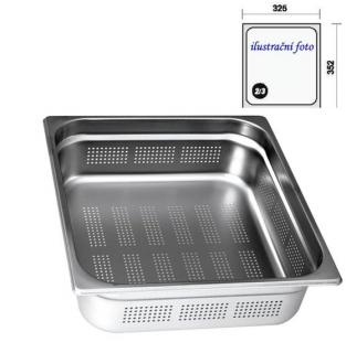 GN 2/3 -  65 INOX - perforovaná