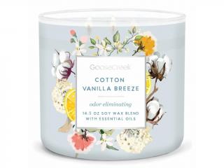 Goose Creek - Bavlněný vanilkový vánek  Aromatická svíčka ve skle 411 g