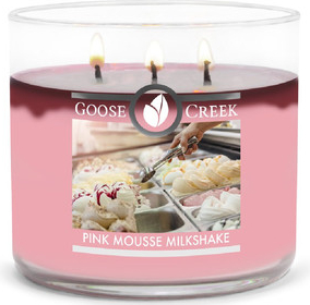 Goose Creek - Pink Mousse Milkshake  Aromatická svíčka ve skle 411 g