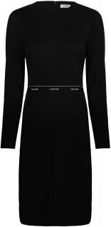 CALVIN KLEIN »RECYCLED MILANO LS DRESS« šaty Černá, S, 38