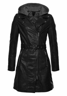 GIPSY „SENEKA2“ kožený kabát Černá, S, 38