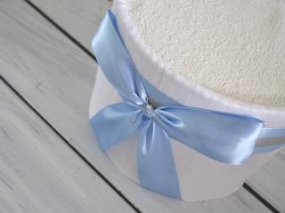 Mini plenkový dort Barva dortuNEdortu nebo vzor deky: Pro chlapečka, Velikost: Miminko se narodilo a je mu asi měsíc
