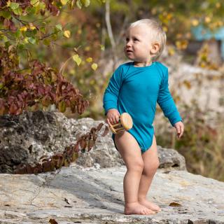 Celoroční merino body petrolejové Velikost: 68/74/80