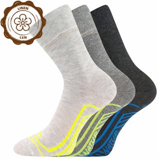 Lněné ponožky Linemulik chlapecké - 3páry Velikost: 30-34