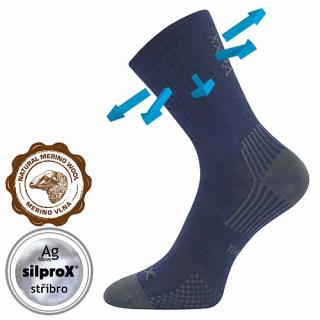 Merino ponožky Optimalik tmavě modré - 3páry Velikost: 30-34