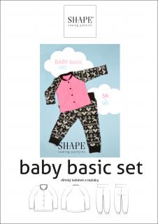 PAPÍROVÝ STŘIH - BABY basic set kabátek + tepláky vel. 56 - 98