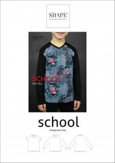 PAPÍROVÝ STŘIH - chlapecké triko SCHOOL 98 - 164