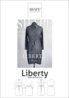 PAPÍROVÝ STŘIH - dámské košilové šaty LIBERTY vel. 32 - 54