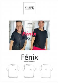 PAPÍROVÝ STŘIH - dámské volné triko FÉNIX vel.: 32 - 54