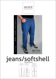 PAPÍROVÝ STŘIH - pánské kalhoty mens jeans/softshell vel. XS - 4XL