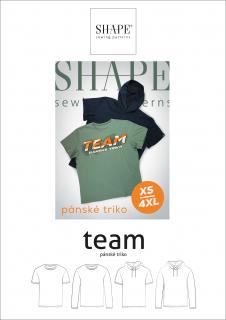 PAPÍROVÝ STŘIH - pánské triko TEAM vel. XS - 4XL