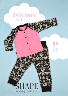STŘIH - BABY basic set - kabátek + tepláky vel. 56 - 98
