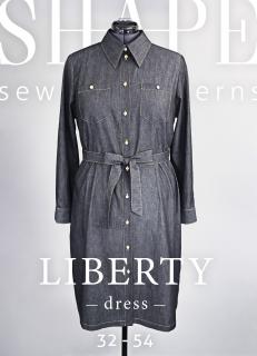STŘIH - dámské košilové šaty LIBERTY vel. 32 - 54