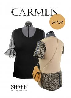 STŘIH - dámské triko CARMEN vel. 34 - 52