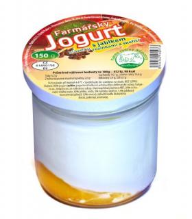 Farmářský jogurt s příchutí Jablko, hrozinky, skořice 150 g
