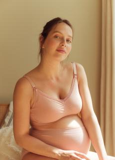 Cache Coeur Organic Těhotenská a kojící podprsenka růžová Velikost: L